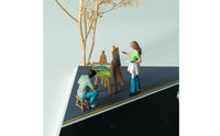 Photo Prop 1:64 Miniature People Realistic 1:64 Display Scene Figure Collectible Miniature Scale Replica Set Long-Lasting for Photography