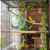 Bird Running Wheel Smooth Rotation Parrot Exercise Wheel Non-Slip Surface Silent Bird Rotator