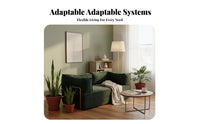 Foldable Design Fold-extendable Double Loveseat two-in-solePurpose Sleeper Sofa Vintage design aesthetic transformable Couch Space-Saving for Apartment Dwellers, Students, Small Spaces, Living Room, Lounge Area, Home Office