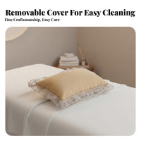 Removable and Washable Beauty Salon Pillow Breathable Small Rectangular Pillow Ergonomic Support for Spa Clients, Adults, Massage Room, Home
