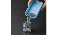 3 Pieces Nested Diamond Painting Drill Tray Stackable Bead Sorting Tray with Spout Ribbed for Crafters