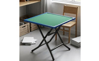 Folding Table Cross-Supported Green Table Elevated Border