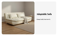 Pull-Extendable Loveseat Bed Space-Saving Armless Sleeper Loveseat Easy Conversion Transformable Couch for Apartment Dwellers, Hosts, Small Areas