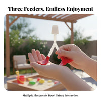 3 Packs Floral Avian Feeder Easy to Clean Avian Feeder Lightweight for Window