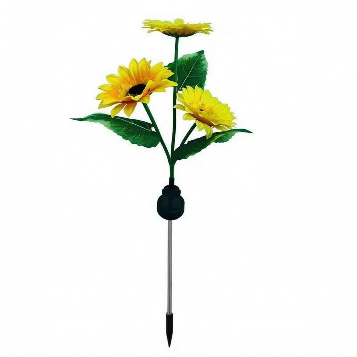 Imitation Silk Flowers Solar Bloom Stake Light Stainless Steel Solar Bloom Garden Stake Light