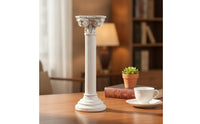 Roman Column Candlestick Antique-Style Roman Column Candle Holder Fluted Pedestal Candle Holder for Photographers, Entry Consoles