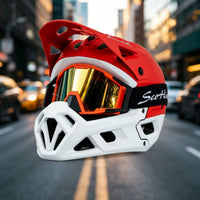 Safety Full Face Mountain Bike Helmet Customizable Fit Full Face Bike Helmet Rugged Impact Resistant for Trail Riding