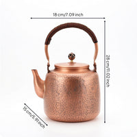 Copper Kettle with Strainer Traditional Hammered Copper Teapot