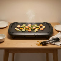 220 C Electric Bbq Griddle Front Control 10-Inch Electric Griddle Black Cooking Appliance Compact