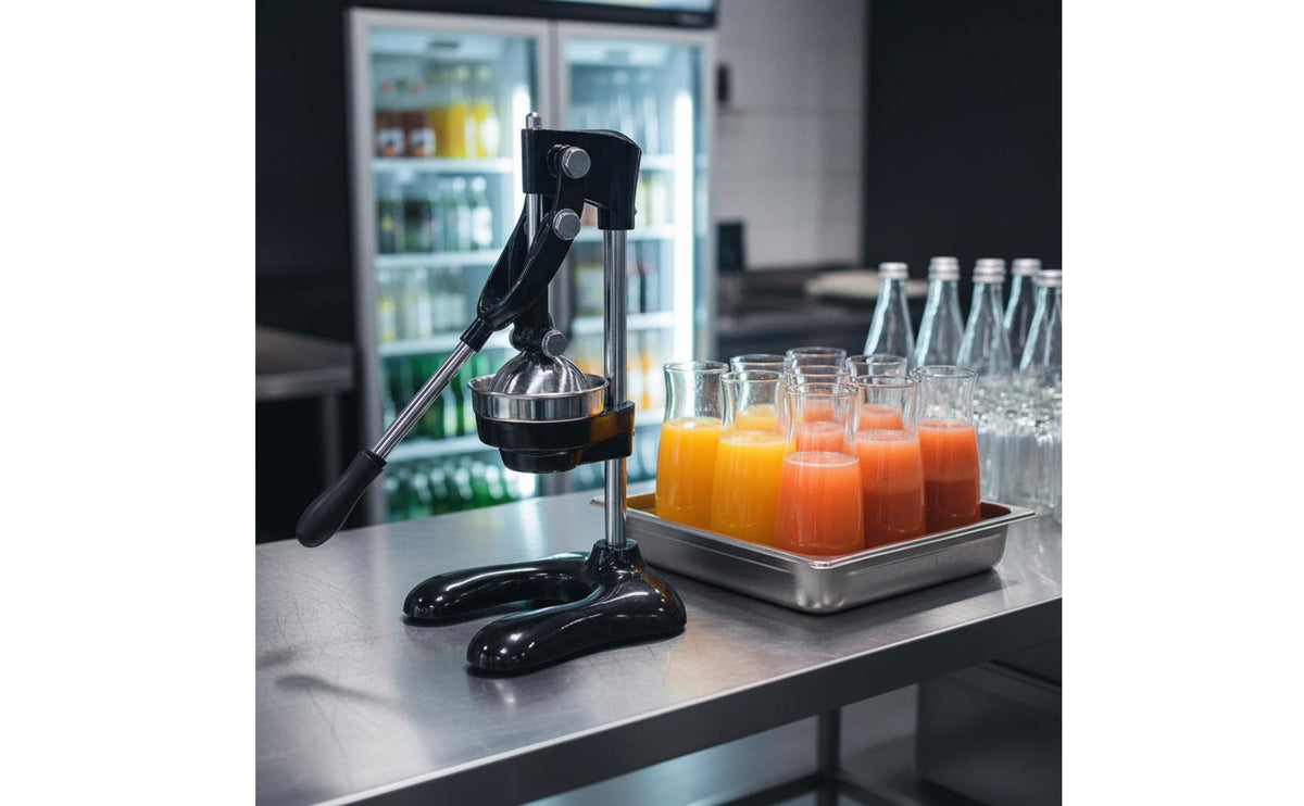 Stainless Steel Parts Hand Press Citrus Press Food-Grade Materials Manual Hand Press Juicer Stable U-Shape Base for Juice Stand, Bar