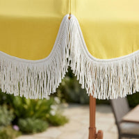 Fringed Sun Umbrella Pointed Base Garden Sun Umbrella Outdoor Shade Decorative Trim for Patio