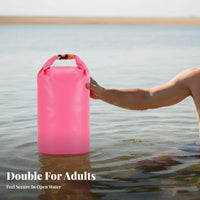 Buoyant Double Swim Buoy Thickened Material Outdoor Water Swimming Buoy Adjustable Waist Belt for Triathletes, Triathlon Training