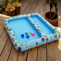 Portable Sand and Water Pool Lightweight Inflatable Play Basin Compact Safe for Garden