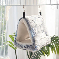 Parrot Nest and Winter Bird Nest, Flannel Budgie Cage Accessory and Hamster Bedding, 21x20cm Winter Warm Sugar Glider Supplies, Hanging Bird Bed