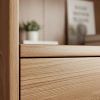 Solid Wood Board Wooden Bookshelf with Drawers Raised Legs Freestanding Display Shelf Modular Bookcase System for Students, Living Room