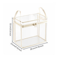 3 Pieces Toy Storage Box with Zipper Portable Toy Storage Bin with Zipper Lid Rectangular Dustincluded for Children, Playroom