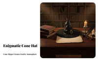 Witch Hat Decorative Buckle Sorcerer Hat Costume Accessory Lightweight Suede-Like Material for Adults, Halloween