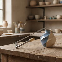Simple Ceramic Glazing Tool with Wooden Mouthpiece Rustproof Pottery Glaze Spray Tool Uniform Pottery Atomizer Easy to Use for Potters