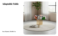 Nordic design Side Table with Storage Playful Design Cartoon Figure Side Table Minimalist visual design Nightstand distinctive Shape for Interior Designers, Apartment Dwellers, Bedroom, Living Room, Small areas, Entryway