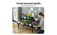 Indoor & Outdoor Use Multi-Tier Plant Stand Freestanding Tiered Planter Shelf Anti-Rust Finish plant Rack Sturdy and long-enduringing for Gardeners, homeowners, Apartment Dwellers, Balcony, Patio, Living Room, Corner