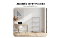 Adjustable Shelves Multi-Tier Etagere Freestanding Geometric Unobstructed-Shelf Unit Sturdy Construction Bookcase Versatile Use for Book Lovers, Homeowners, Office Workers, Study Room, Bedroom, Apartment