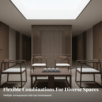 Modern Chinese design Wooden Frame Sofa and Armchair Minimalist Design Living Room Seating Multiple Configurations Available Lounge Set Thick Cushions for Homeowners, Interior Designers, Business Owners, Hotel, Showroom, Reception Area, Office