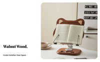 360-Degree Rotation Adjustable Wooden Bookrest Multi-Functional Adjustable perusing Tray Handshandshandsunrestricted Book Stand Ergonomic Design for Professionals, Musicians, Home Office, Library, Study Area, Bedroom