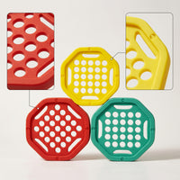 3 Pieces Silicone Grip Mesh High-Elastic Hand Training Net Perforated Finger Exerciser for Rehabilitation