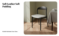 Comfortable Seating Solid Wood Dining Chair Ergonomic Design Nordic Design Wooden Chair Long-Lasting Construction Easy to Clean for Interior Designers, Apartment Dwellers, Hotel, Cafe, Living Room, Office