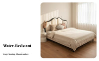 Soft Padded Upholstered Winged Headboard Modern Design Bed rearrest Minimalist aesthetic Bedroom Furniture Highresilient Filling for Adults, Homeowners, Students, Home Decor, Guest Room