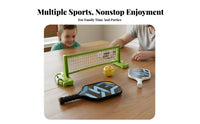 Parent-Child Interaction Miniature Racket Game Hand-Eye Coordination Portable Tennis Game Set Easy Setup for Family, Preschoolers, Party
