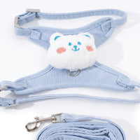 Cat Harness and Leash Set, Adjustable Polyester Vest Style Kitten Harness with Kitten Leash, Small Cat Outdoor Walking Gear, Not Retractable
