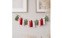 Tassel Garland Festive Banner with Wood Beads Wooden for Photo Backdrop, Nursery
