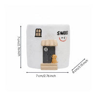 Mini House Planter Decorative Accent Cartoon Cottage Pot Material Small Pot for Office