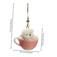 Earring with Teacup Charm Cute Earrings with Teacup Playful Cup Earrings for Teens