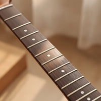 Electric Guitar Neck with Rosewood Fingerboard Adjustable Electric Guitar Neck Instrument Part 6-String Natural Wood Finish