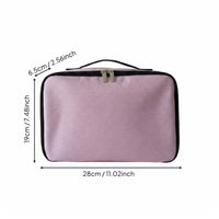 Multi-Eyeglass Travel Case Secure Zipper Closure Sunglasses Organizer Box Soft Lining Portable Eyewear Storage Bag