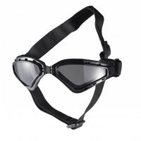 Tinted Lenses Triangular Dog Goggles Curved-Front Shape Dog Goggles Ventilated Frame Pet Gear Adjustable Strap for Outdoor