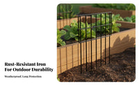 10 Pieces Arched Metal Garden Fence Rustproof Arched Metal Fence Easy to Install No Excavation Border Fencing for Gardeners, Flower Bed, Pathway