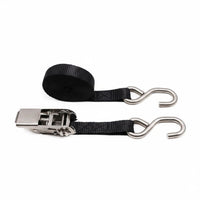 Ratchet Tie-Down Strap Quick Release Stainless Steel Cargo Strap for Drivers, Hauling Vehicle Owners, Moving, Roof Rack, Boating