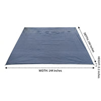 Picnic Blanket and Waterproof Mat for Family Camping, Gray Oxford Cloth Camping Tarp, Rectangular Roll Mat Camping, Kids Beach Blanket and Mat
