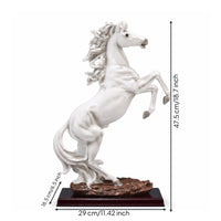 Rearing Horse Sculpture Powerful Decor Lifelike for Reception Desk, Housewarming