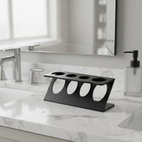 Electric Toothbrush Stand Space Saving Toothbrush and Toothpaste Holder Wide Opening Design Vanity Storage Rack for Washstand