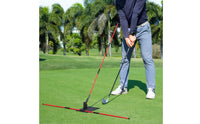 Metal Golf Swing Plane Corrector Stable Golf Swing Training Aid with Adjustable Arm Beginner-Friendly Practice Equipment Heavy-Duty for Beginners