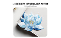 Embroidered Chinese Type Embroidery Applique DIY Decoration Lotus Flower Embroidery Applique Multicolor for Teenagers, Crafting