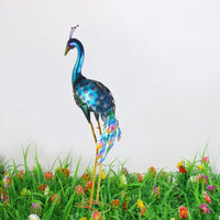 Solar Peacock Statue Luminous Solar Peacock Lamp Weather Resistant Weatherproof for Avian Lovers, Patio, Walkway