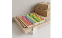 Wooden Addition Subtraction Multiplication Chart Thinking Skills Arithmetic Table Colorful Multiplication Board Portable for Elementary Students, Preschool