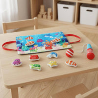 8 Pieces Early Development Toddler Fishing Toy Set Fine Dexterity Skills Attractive Fishing Game for Toddlers, Kids