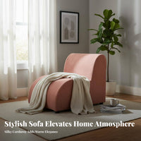 Japanese aesthetic Caterpillar-Shaped Lounge Chair adaptable Design Upholstered Lounge Chair Soft Fabric Upholstery Floor Sofa Ergonomic Shape for Adults, Homeowners, Bedroom, Living Room, study reading corner, Apartment