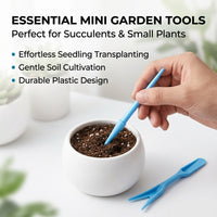Garden Dibber & Plant Transplanter Set, 2 Pcs Seedling Tools with Ergonomic Composite Handle, Lightweight for Delicate Plant Handling